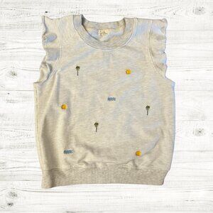 Anthropologie T.LA FLUTTER SLEEVES SWEATSHIRT TOP SIZE XS